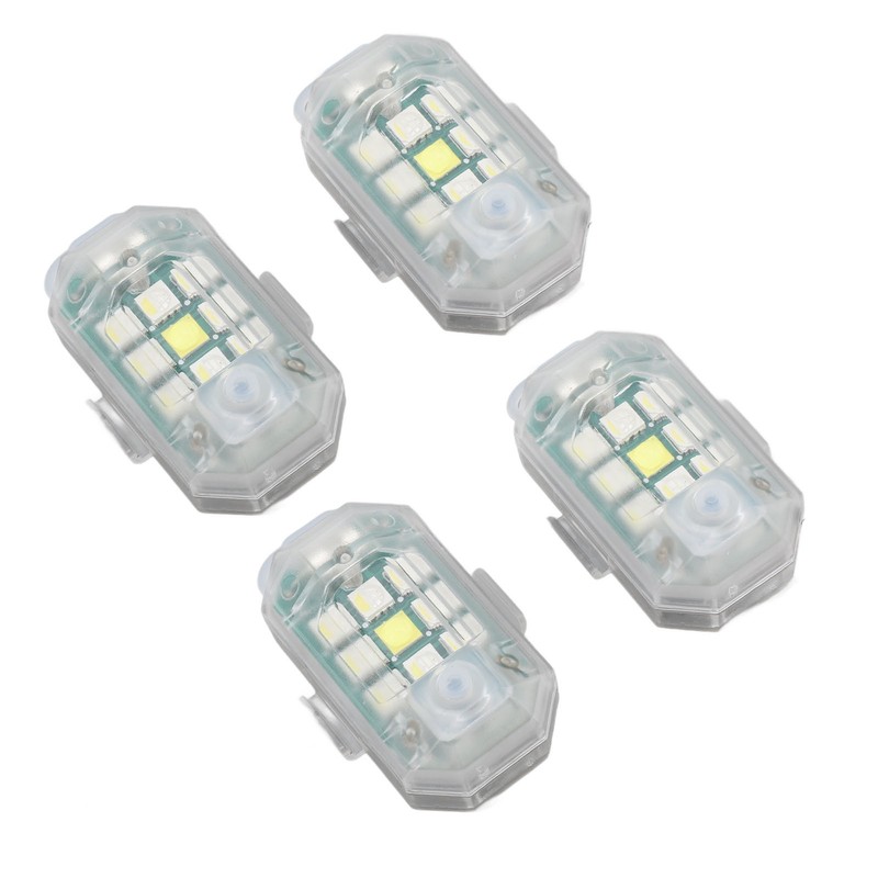 4Pcs LED Strobe Light High Brightness Waterproof Portable Wireless Flashing