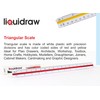 Liquidraw Set Square Triangular Scale Ruler 30cm Geometry Set of