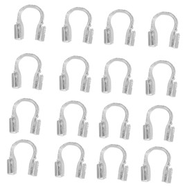 LALAFINA 300pcs U Shape Wire Thread Guard Premium Copper Jewelry Findings for Necklace and Earring Making Durable Wire Protectors for DIY Crafting Accessories
