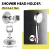 BokWin Stainless Steel Shower Head Holder, 360° Adjustable Handheld Bathroom