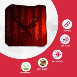 BackYardGamesUSA Pro Cornhole Bags Set of 8 Regulation - Professional Cornhole Bags for Tournament Play, Slick n Stick Bean Bags for Cornhole, Corn Hole Bags Regulation Set of 8- Made in USA