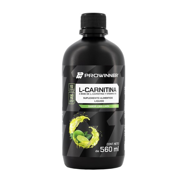 PROWINNER L-Carnitina, Suplemento Alimenticio Lquido, Sabor Lima-Limn, L-Carnitina 100 Pura