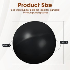 Spaceballs 500Pcs Space Balls for Wood Doors Panels Cabinet Door Space Ball– 1/4" Synthetic Rubber Balls (500 Pack)