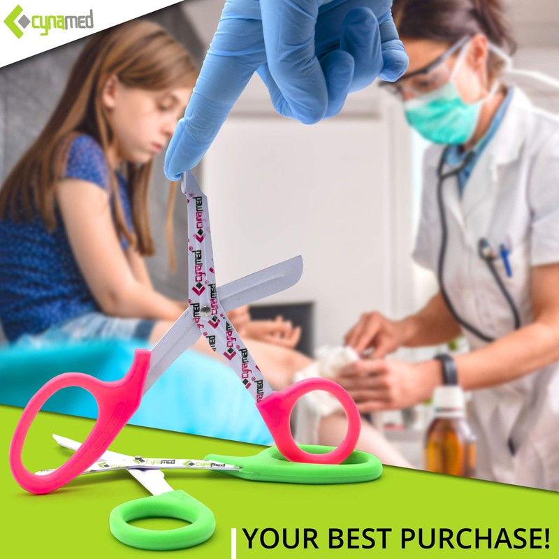 Cynamed Trauma Bandage Shears - Safety Medical Scissors with Blunt