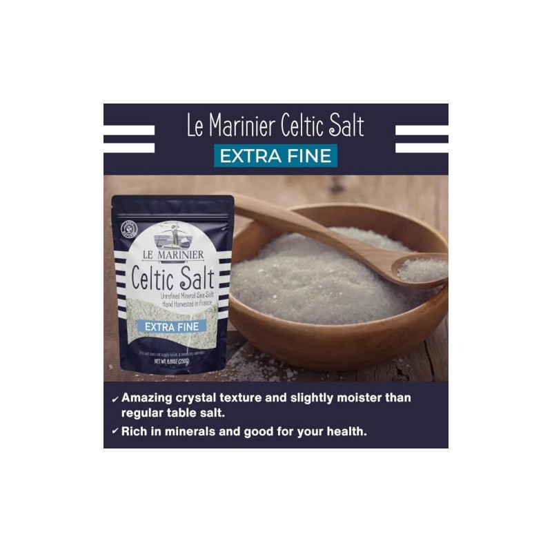 LE MARINIER CELTIC SALT Extrafina, 8.81Oz — 0.6Lb. +82 Minerales