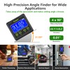 Huepar Digital Angle Gauge Protractor, Electronic Bubble Angle Finder Dual