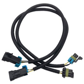 EPSIRMP 2pcs Black Oxygen O2 Sensor Header Extension Harness 24 inches Long Compatible with LS2 LS3 LS7 2005-2013 C6 Corvette 2010-2013 Camaro Front Sensor