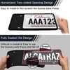 Intermerge License Plate Frames, 2 Pack, Universal US Car Black