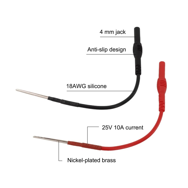 2PCS 4mm Spoon Power Probe Accessories Back Probe Test Lead