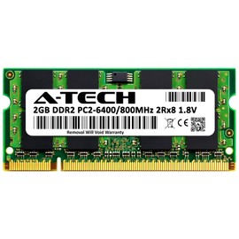 A-Tech 2GB RAM Replacement for Synology DDR2-800 2GB | DDR2 800MHz PC2-6400 SODIMM 2Rx8 1.8V 200-Pin Non-ECC SO-DIMM Memory Upgrade for NAS DiskStation & RackStation