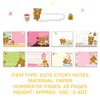 Sunicon Cute Cartoon Sticky Notes, Portable 20 Sheet Self Stick