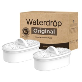 [Original] Waterdrop WD-PF-01A Plus NSF Certified Replacement Filters for Waterdrop Pitcher and Dispenser Filtration System, Reduces Lead, PFAS, PFOA/PFOS, Last Up to 2 Months or 200 Gallons (2 Packs)