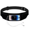Running Belt Waist Pack with Touch Screen Window, Adjustable Fanny