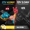 Upgrade Cordless Car Buffer Polisher with 21V 2×4000mAh Battery,6 In