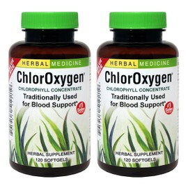 Herbs Etc. ChlorOxygen Chlorophyll Concentrate - Aids Healthy Blood Circulation - High-Altitude Environment Support - Energy Support - 120 Softgels (120 Servings) - 2 Pack
