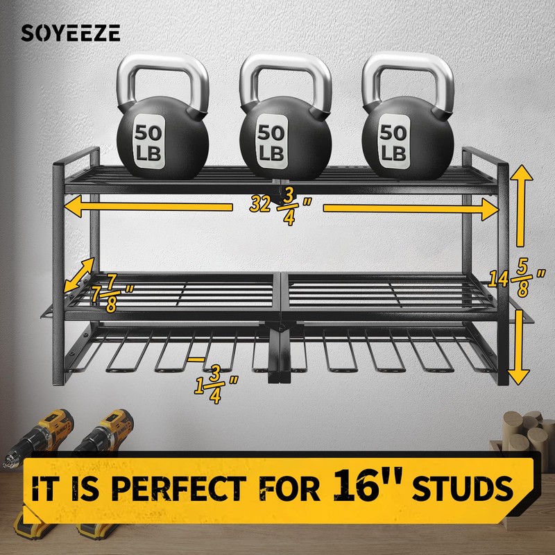SOYEEZE Power Tool Organizer - 8 Drill & Screwdriver Wall