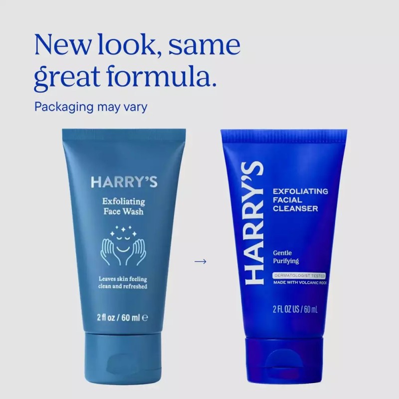 Harry 해리의 남성용 각질 제거 페이스 워시 화산암 함유된 순한