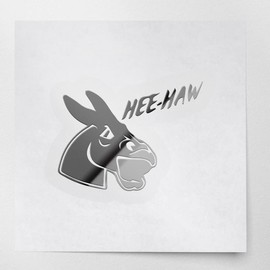 Transparent Decal Stickers of Mule (Metallic Silver) Premium Waterproof Vinyl Decal Stickers for Laptop Phone Accessory Helmet Car Window Mug Tuber Cup Door Wall Decoration USCSKUS505802SI072022