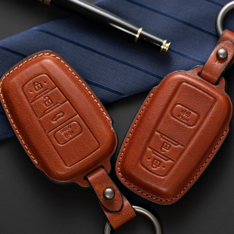 Smyfob Compatible with Toyota Key Fob Cover 3 buttons car