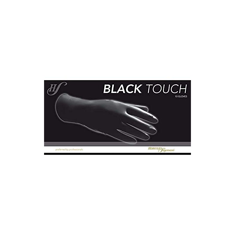 Hercules Sägemann Special Protective Gloves for Hairdressers Black Touch Size