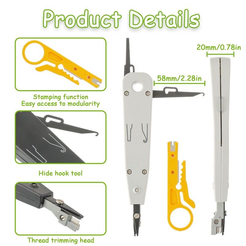 EPLZON LSA Punch Down Tool, Network Tool for Network Sockets,