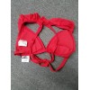 Shade & Shore Halter Bralette Top w/ Ruffle, Red, XS,