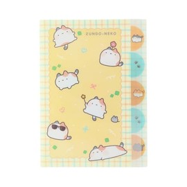 Sunstar Bungu S2172909 Zundo Cat Clear File, 5 Pockets, Flyer