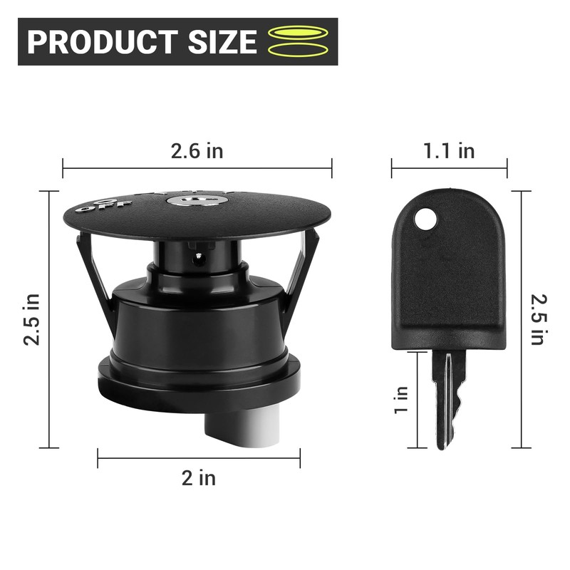 Panglong Starter Ignition Key Switch, EZGO RXV Starter Ignition Switch