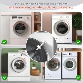 EUDEMON Updated Child Proof Front Load Washer Door Prop, Baby Safety Washing Machine Door Holder, Washer Dryer Door Stopper, Keep Washer Dryer Door Open (White) (2 Pack)