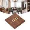 Double Toggle Switch Retro Walnut Wood Wall Mount Panel with