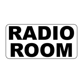 Fastasticdeals Radio Room Black Retro Vintage Style Metal Sign 8 in X 12 in with Holes