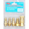 CMT 5PC SOLID BRASS QUICK COUPER SET CONNECTOR AIR HOSE