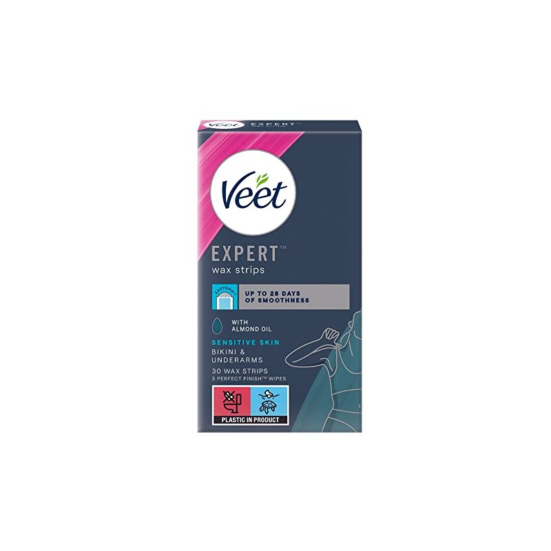 Veet Expert - Strisce di cera per depilazione per ascelle