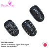 Bling Art Oval False Nails Fake Acrylic Punk Black 24