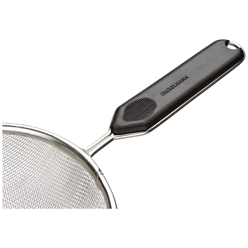 Fackelmann Metal/Plastic Strainer, Tinplate Black/Silver, 34 x 16 x 7