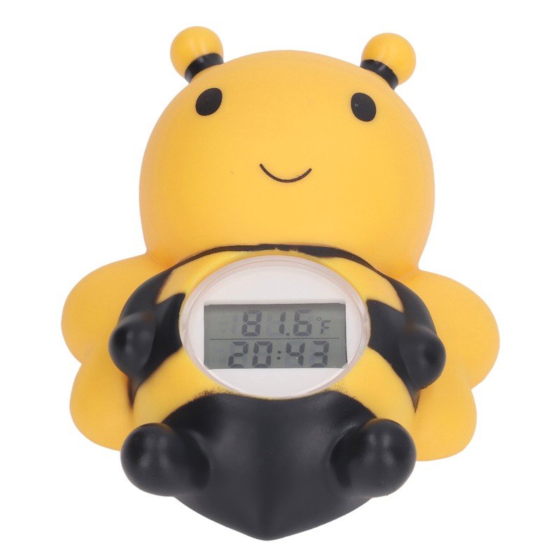 Baby Bath Thermometer Bee Shaped Alarm Function Infant Bath Safety