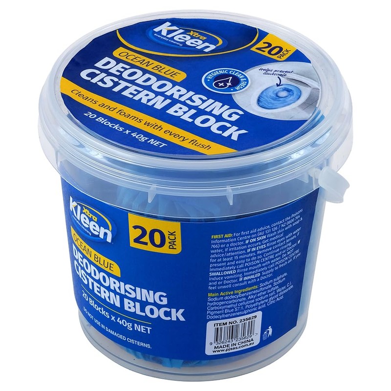 Xtra Kleen Toilet Deodorising Cistern Blocks, Ocean Blue, 40 g