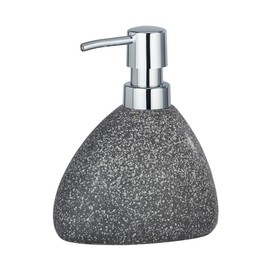 WENKO Soap Dispenser, Ceramic, Grey, 11,5 x 14,5 x 9 cm