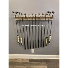 Horne Golf Putter Holder Golf Club Wall Mounted Display Rack Shelf 12 Club Holder Hat Rack