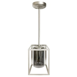 Dream lighting LED 12volt Pendant Ceiling Light with Replace Bulb Tinted Glass for RV Indoors Kitchen Island Hanging Light Fixture-3500K White Lighting, Silver Finish, No Switch