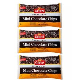 Gefen Sugar Free Mini Chocolate Chips, 10 oz. (3 Pack)