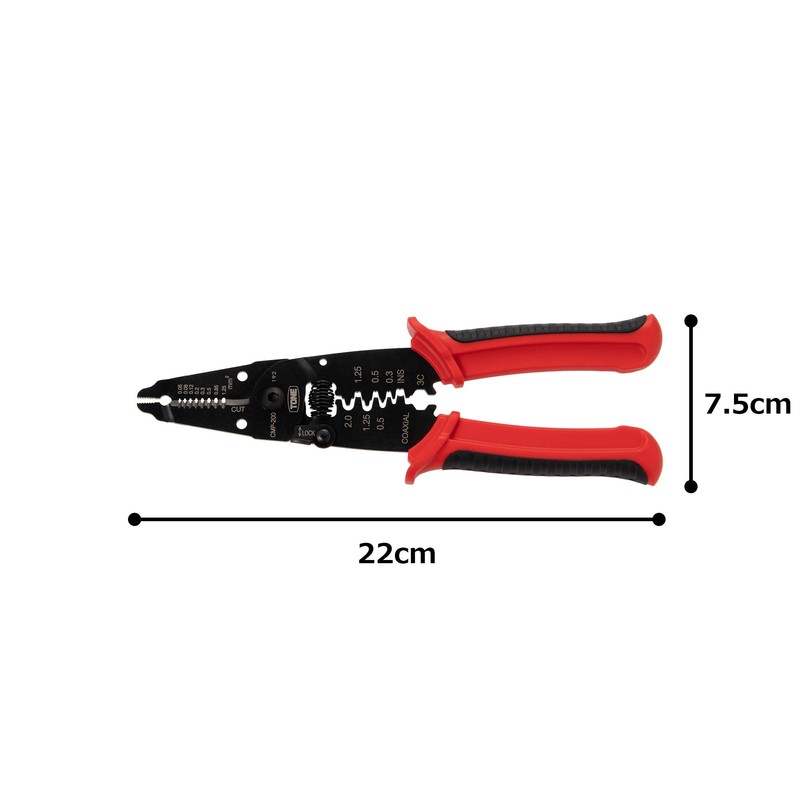 Tone Electric Pliers CMP-200, Red, Total Length 8.7 inches (220