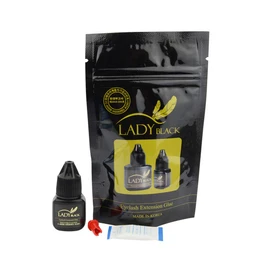 Lady Black Eyelash Extension Glue 5ml, Low Irritation, Long Lasting Eyelash Extensions, 1-2sec. Fast Drying, 5-6 Week Retention…