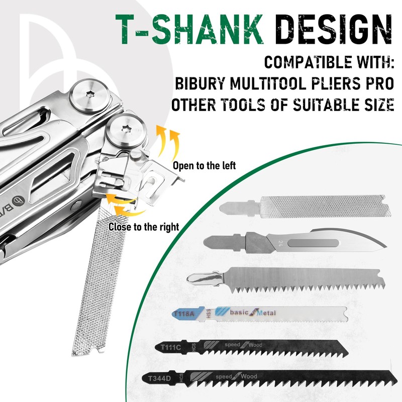 BIBURY Multitool Pliers Spare Parts Kit, Replaceable Wire Cutter, Screwdriver