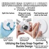 1 Inch Split Wall Flange Escutcheon Plate (2 Pack), Self-Adhesive