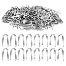 Galvanised U Nails for Fencing, U Shaped Nails,Chicken Wire Fencing, Fasteners Nails for Wire Mesh and Woven Garden Fencing(2mmx24mm,100pcs)
