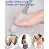2 Pack Toe Cleaning Brush,15.7" Long Handle Silicone Foot Scrubber
