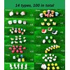 NIBERDA 100 Pcs Mini Resin Animals Figures, Mixed Tiny Plastic