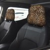 Sanghing 2 Pack Cheetah Print Car Seat Headrest Cover, Soft