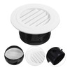 Ciieeo 3pcs Plastic Round Soffit Vent Ceiling Air Vent Cover